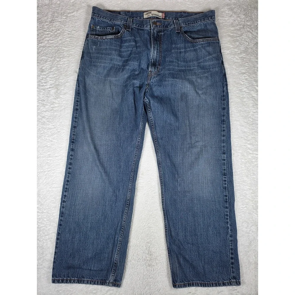 Levi's 569 Loose Straight Men 38/30 Blue Denim Jeans 005694268